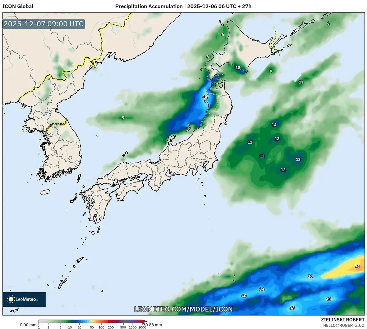 2025-12-06 日本全域に激しい雨、100 km/hの突風と洪水リスク – 強い嵐予報