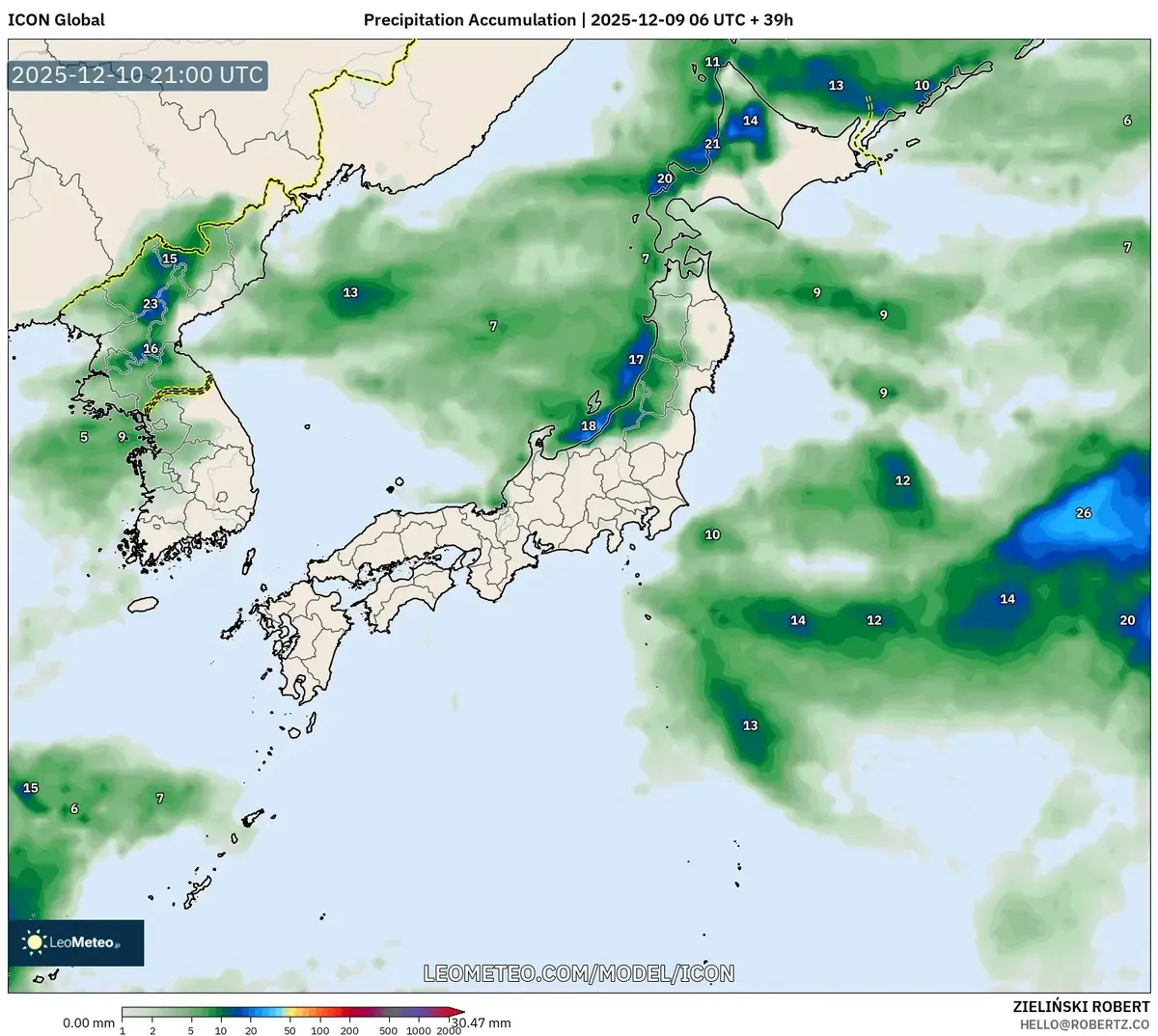 2025-12-09 日本　大雨の累積予報 – 詳細気象マップ＆