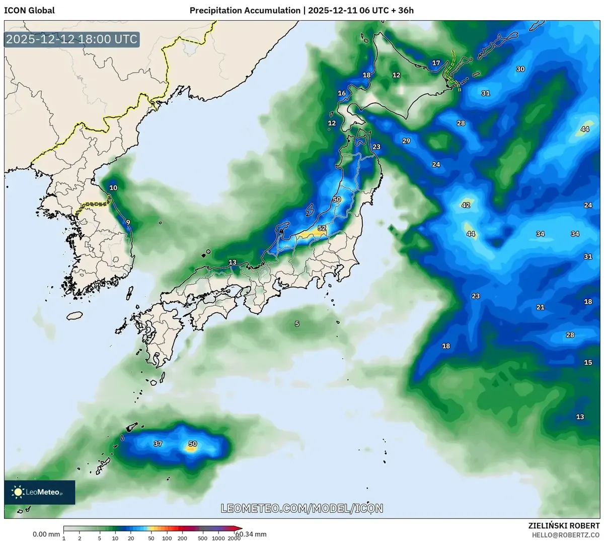 2025-12-11 に降雪および雨量の蓄積が予想される – 日本における記録的降水量
