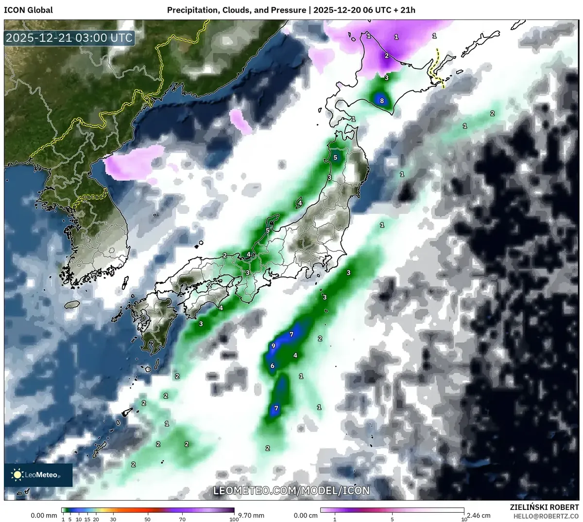 2025-12-20 日本 強雨&強風 日曜日の天気予報 – 東京、 大阪、札幌