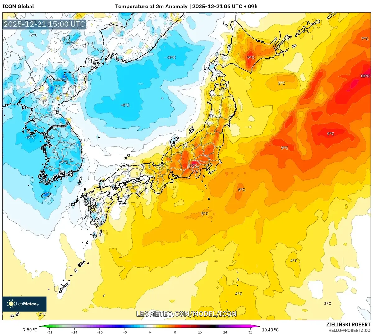 日本の激風・豪雨・気温異常マップ – 2025年12月21日