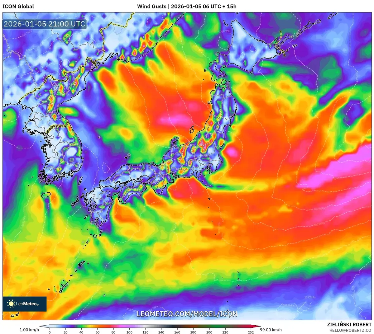 東日本に強い風が吹く1月6日、2026年
