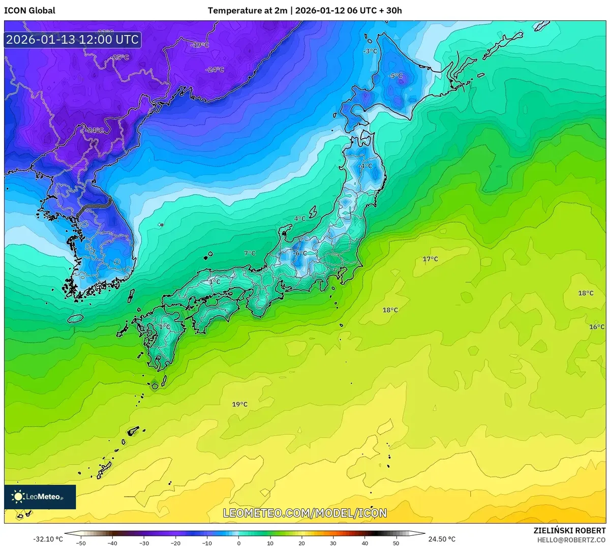 東京で最も暑かった日の最高気温 2026年1月13日