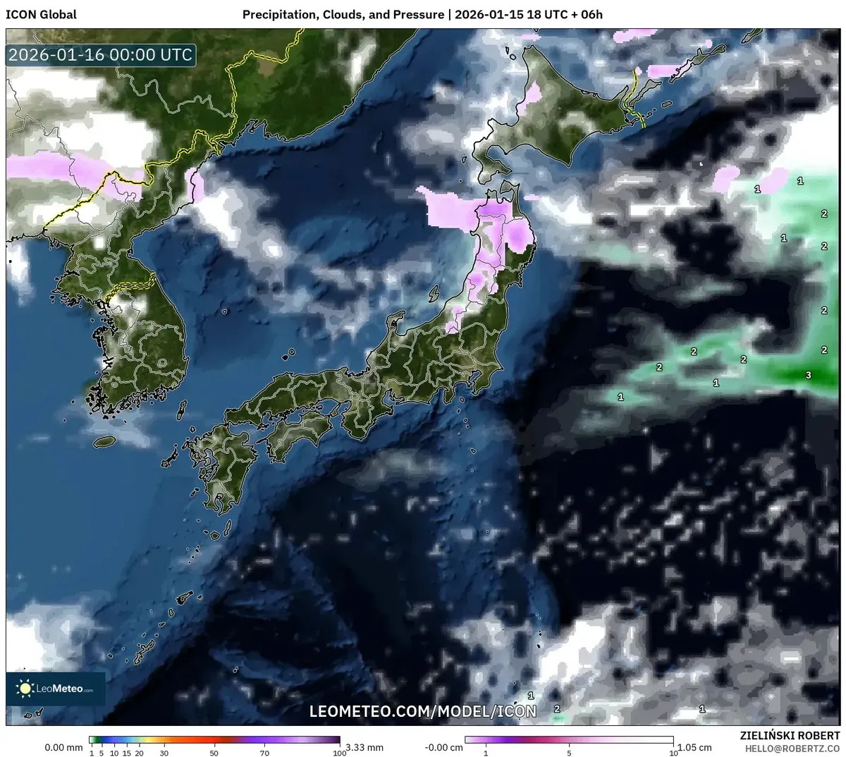 金曜日、2026年1月16日の天気予報
