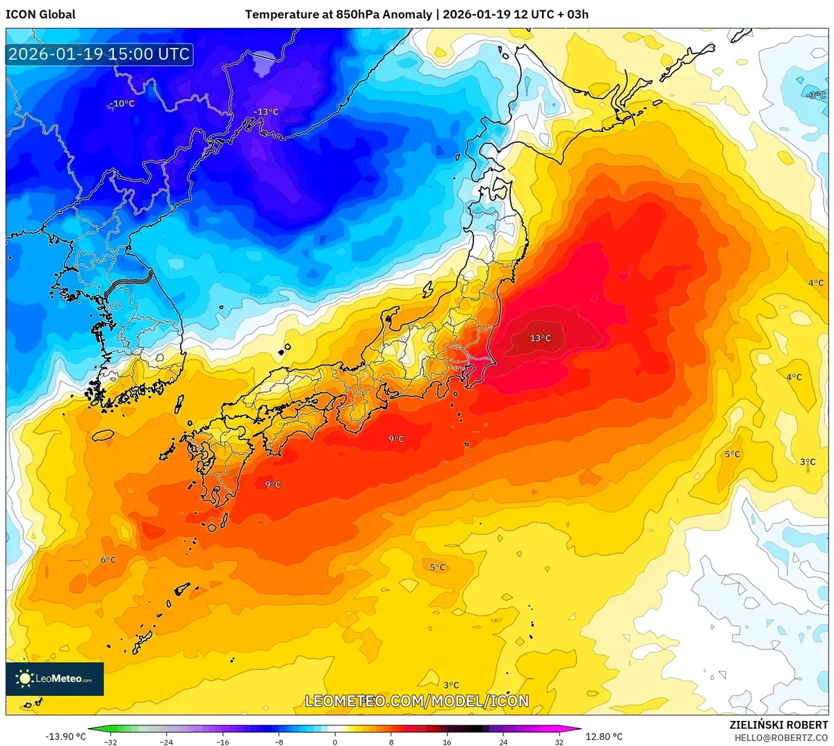 北日本全域で極寒の異常が発生 2026年1月20日