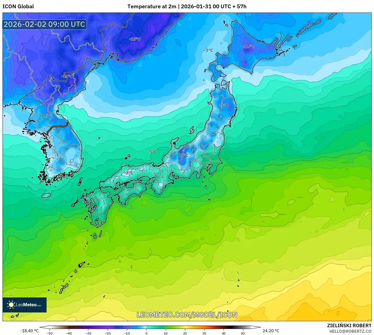 ２月２日西日本の最高気温