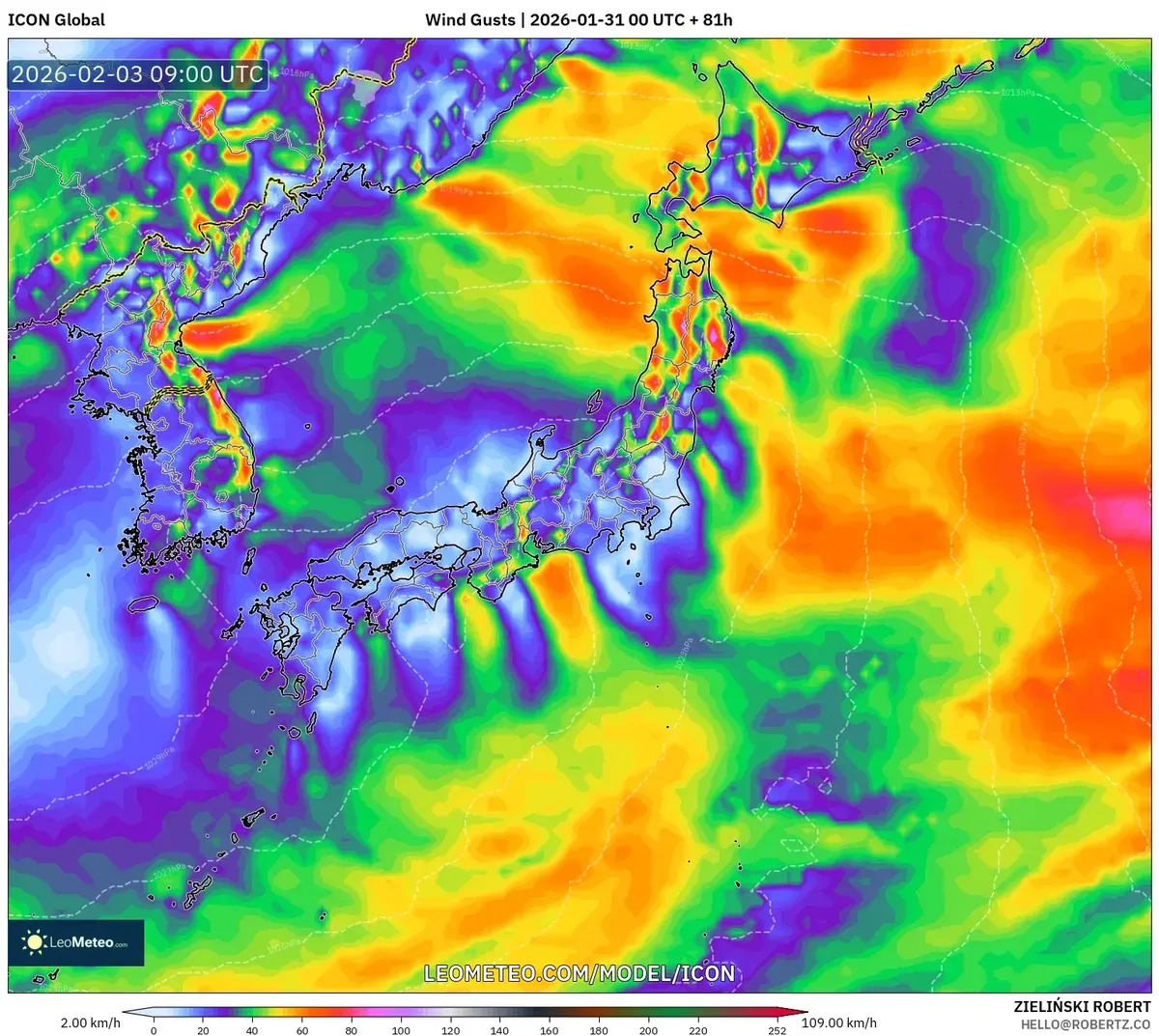 2月3日、2026年の日本での強風