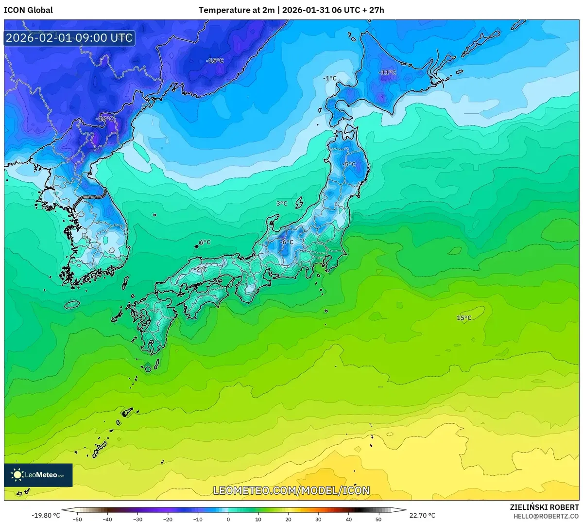 2月1日、全土で高温となる。