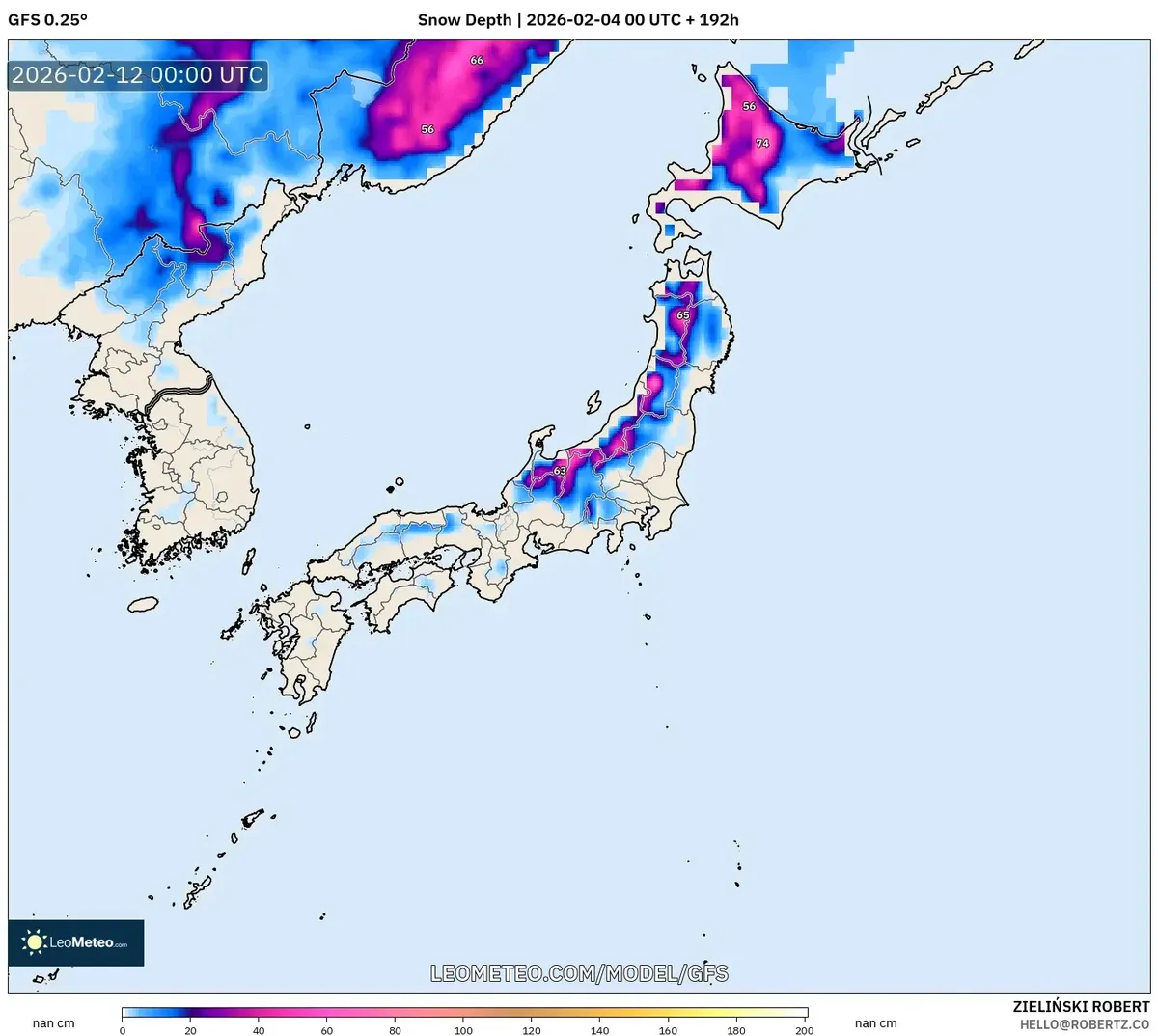 2026年2月12日 北海道でのまとまった降雪