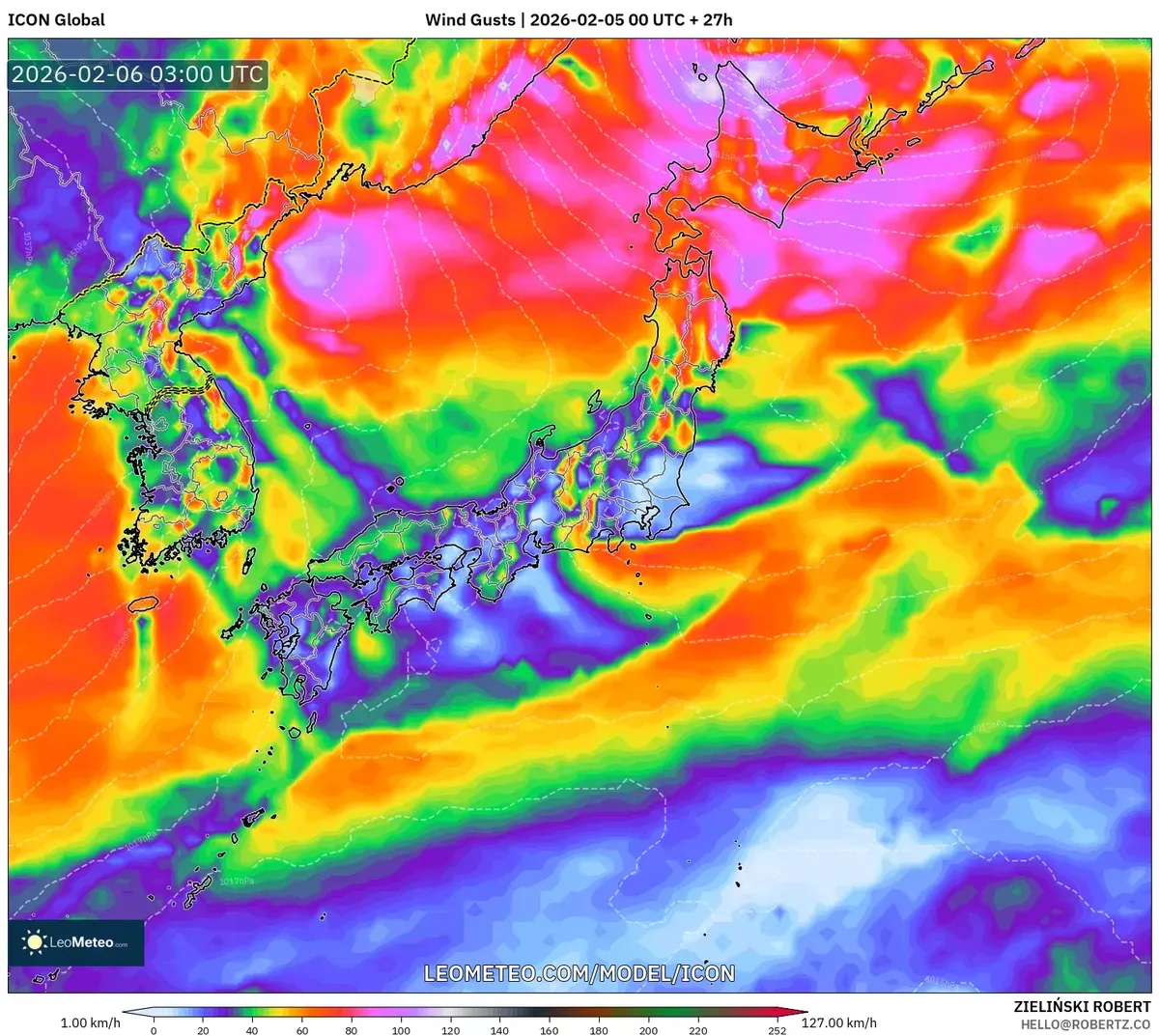 2026年2月6日 北日本で続く強風