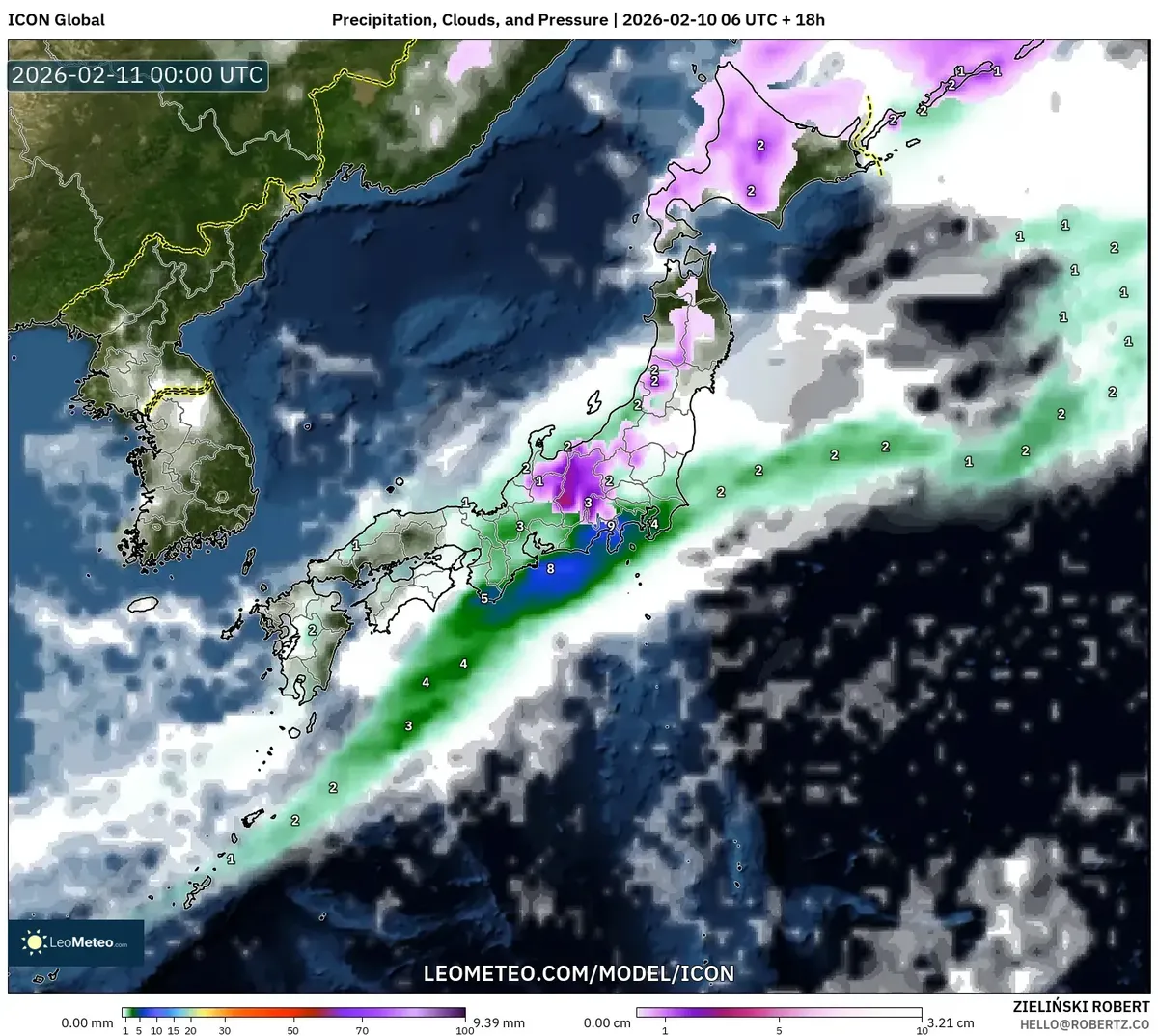 2026年2月11日 朝の東京は雨に（ICON）