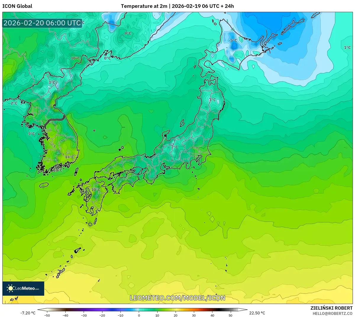 2026年2月20日 本州中部で穏やかに上がる日中の気温
