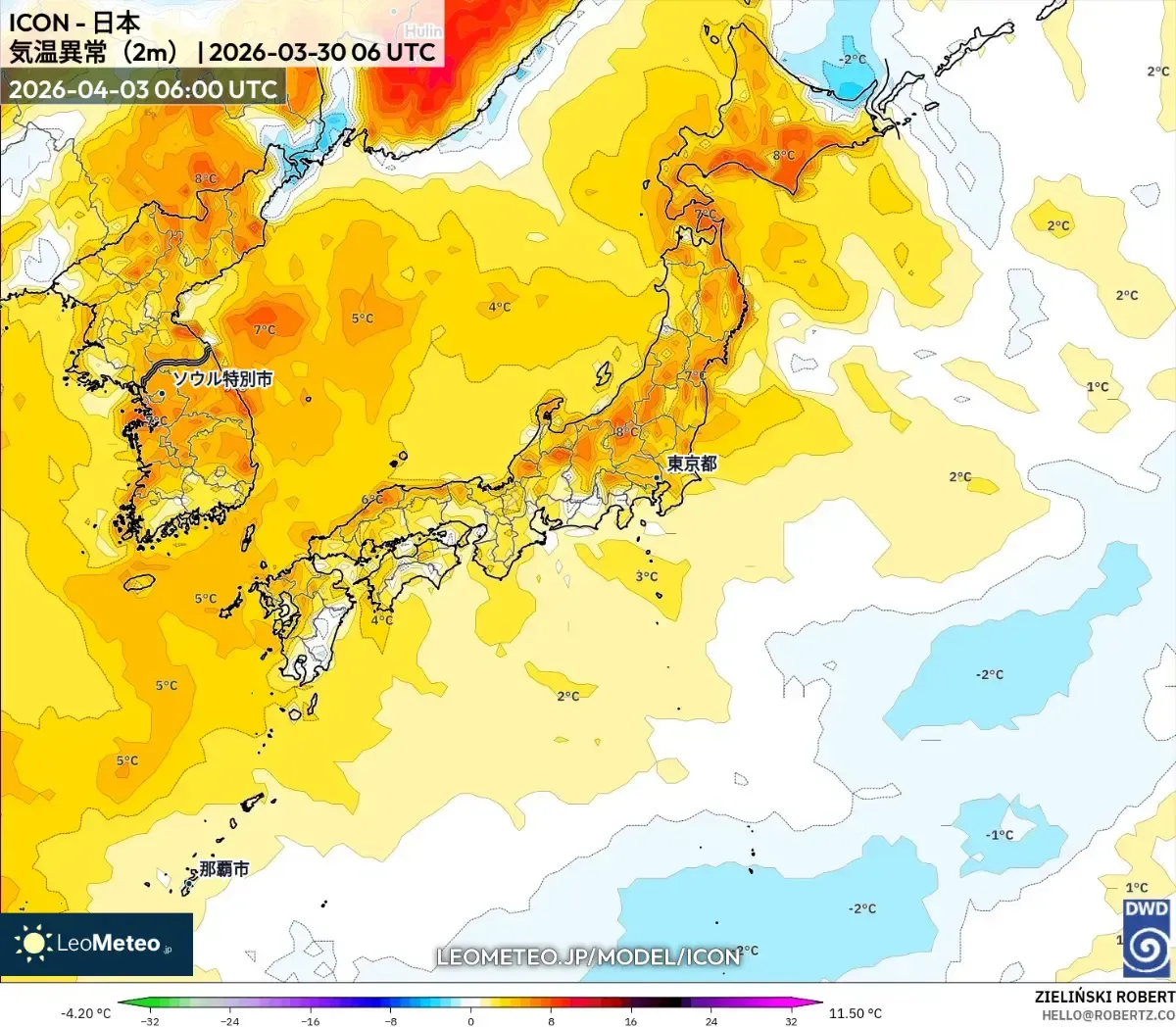 2026年4月3日（金）の予報概要（ICON）