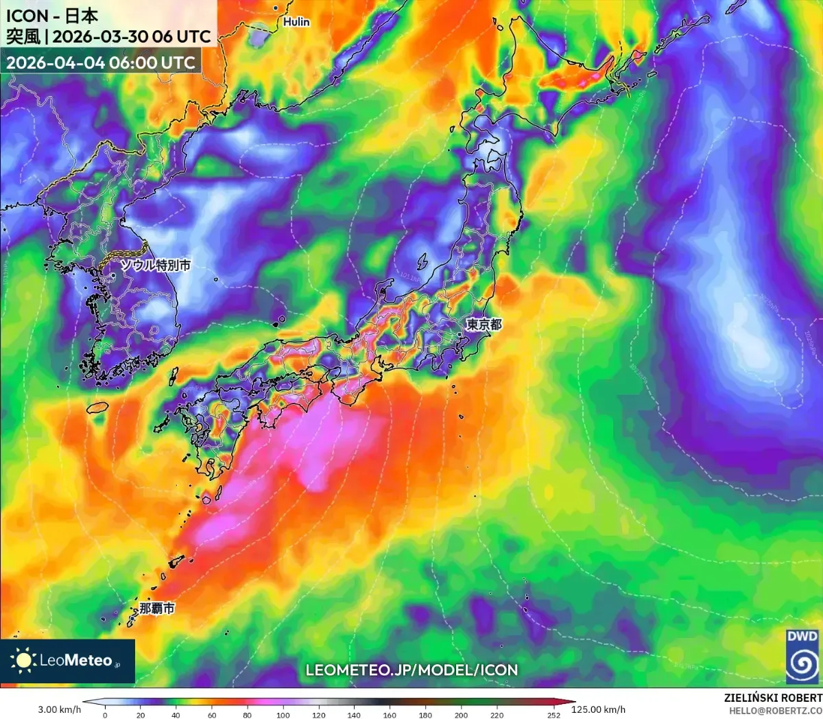 2026年4月4日 東京の強い東風（ICON）