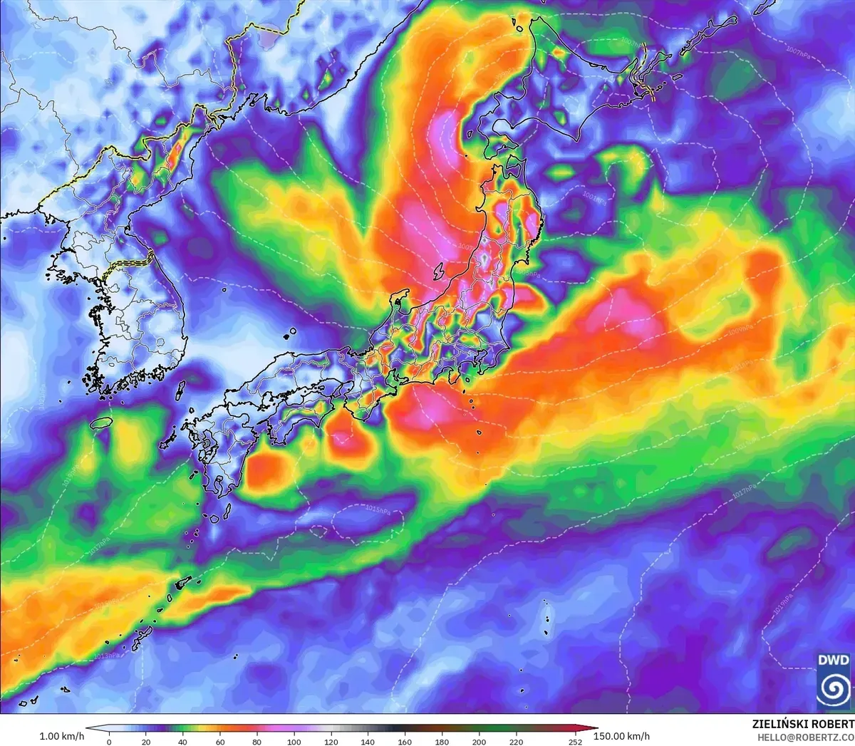 東日本の突風