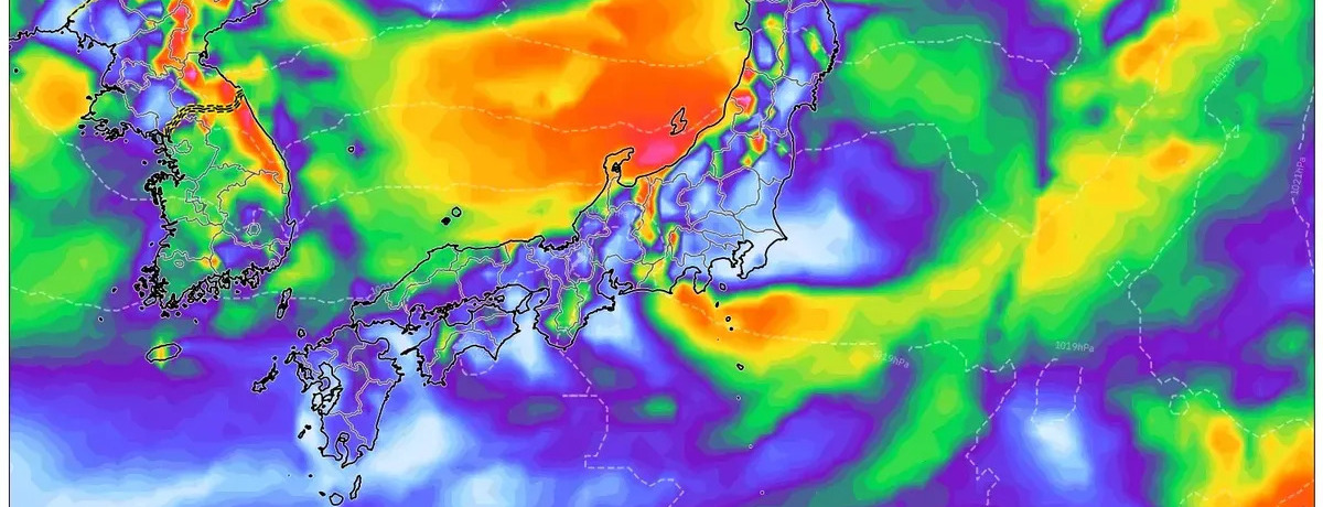 100 km/hの強風が日本を襲う – 強い嵐、激しい雨と洪水リスク予報（2025年12月7日） 🚨🌧️