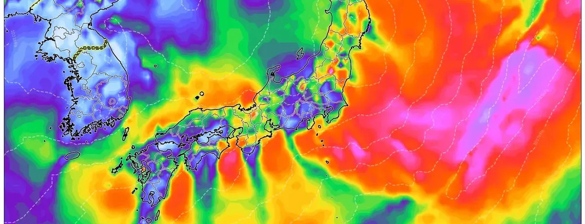 **最大瞬間風速130km/hの突風が日本を襲う 2025年12月22日**