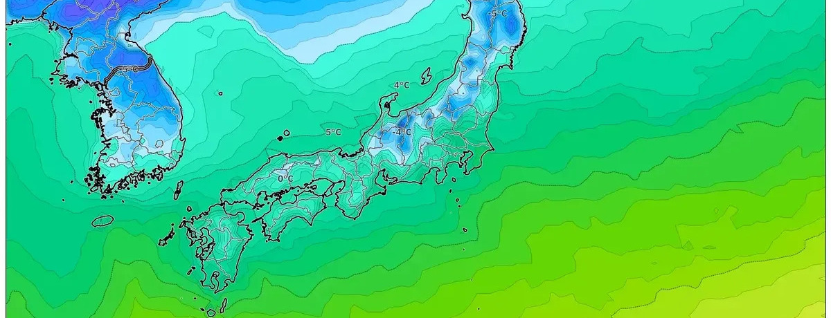2026年1月12日の厳しい冬型の天気 – 顕著な降雪と気温コントラスト