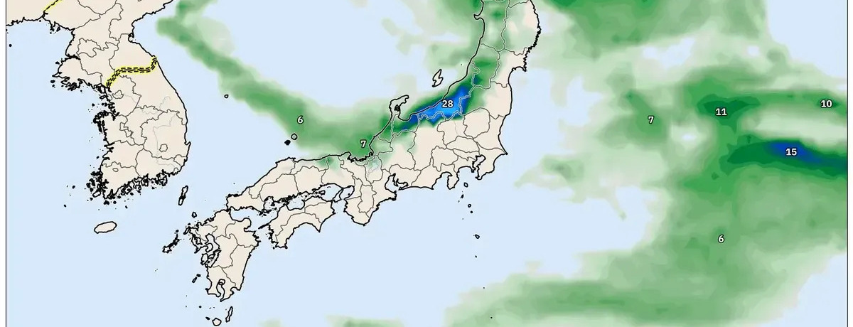 2026年1月28日　ひんやり晴天：寒気襲来、冷たい風、北日本は雪の舞う一日に