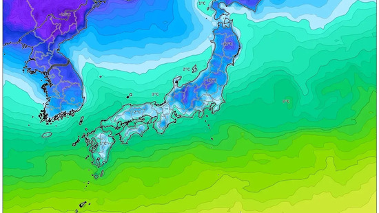 2026年1月30日：寒冷前線が日本列島を通過　北日本は雪、南日本は晴天の予報