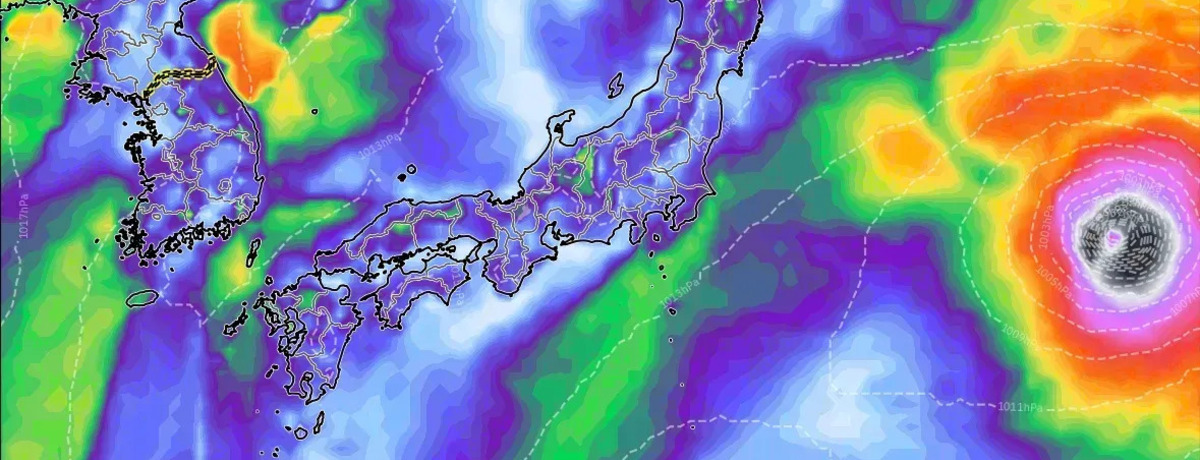 安定した高気圧が張り出す。来週はほぼ晴れ乾いた日に。木曜日には最大瞬間風速26メートルの風。