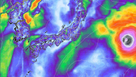 安定した高気圧が張り出す。来週はほぼ晴れ乾いた日に。木曜日には最大瞬間風速26メートルの風。