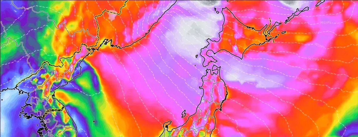 最大瞬間風速30メートルが、この地域を襲う見込みです。西では、大雨に見舞われるでしょう。嵐の日々が、日本にやってきます。