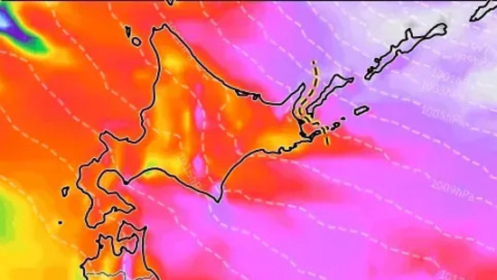 高地では最大瞬間風速26m/sの強風。山は新たな雪に覆われる見込み。その後、急な冷え込み。