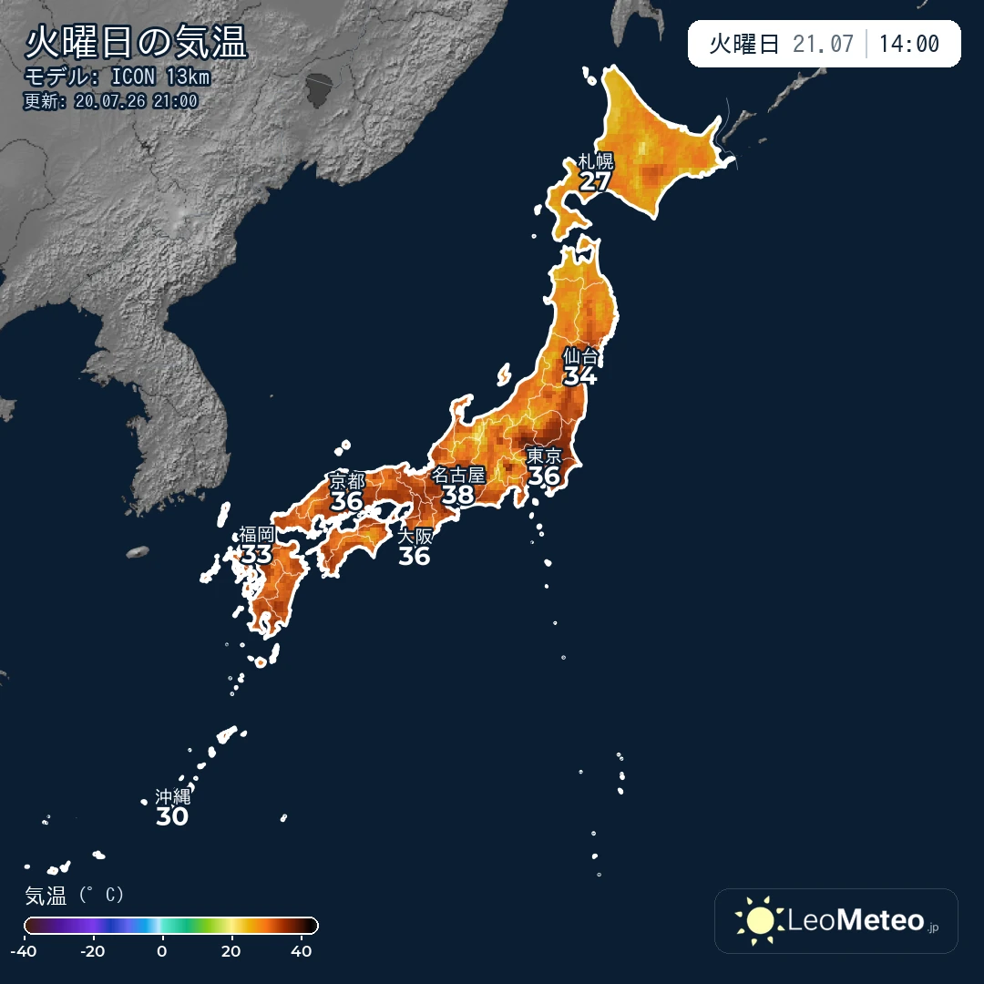 今日の気温